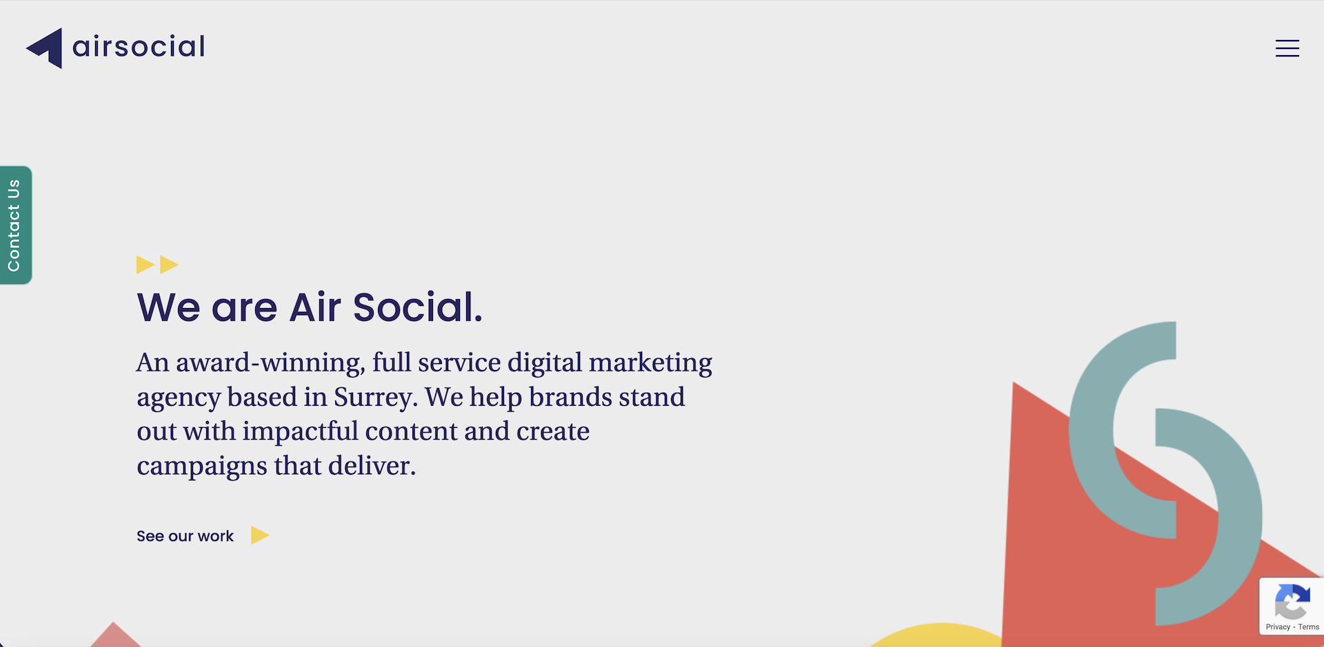 Air Social Website Screenshot
