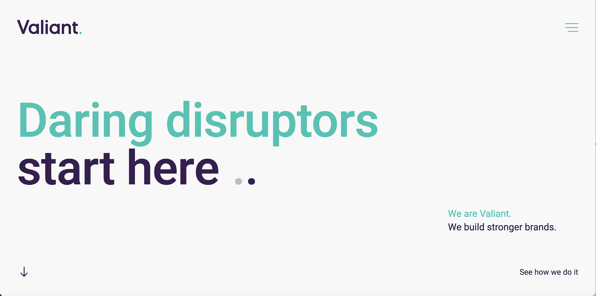 Valiant Design Website Screenshot