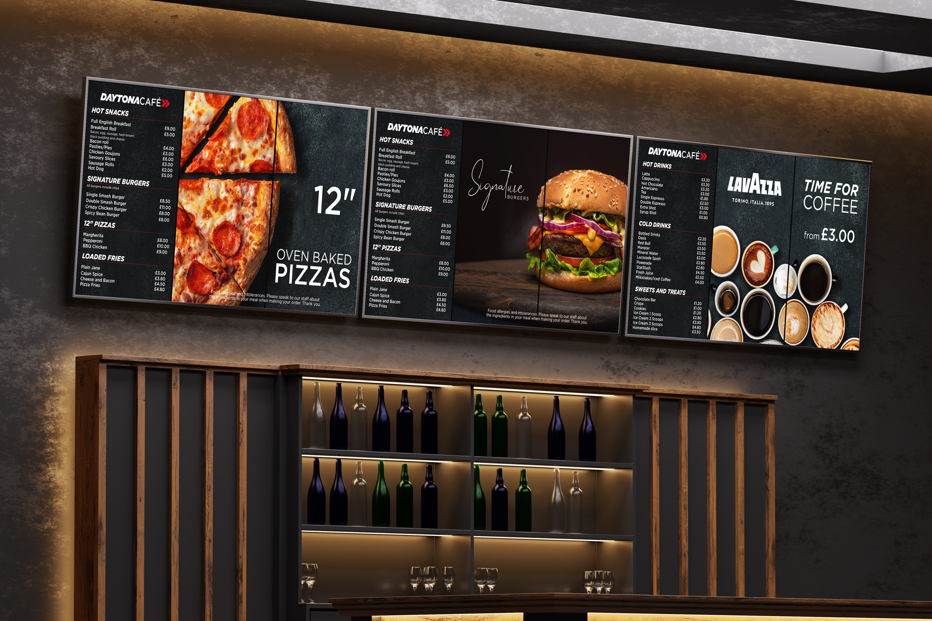 Animated Cafe Screens and Motion Graphics for Daytona Motorsport (Case ...